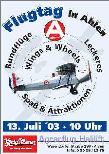 Plakat zum Flugtag